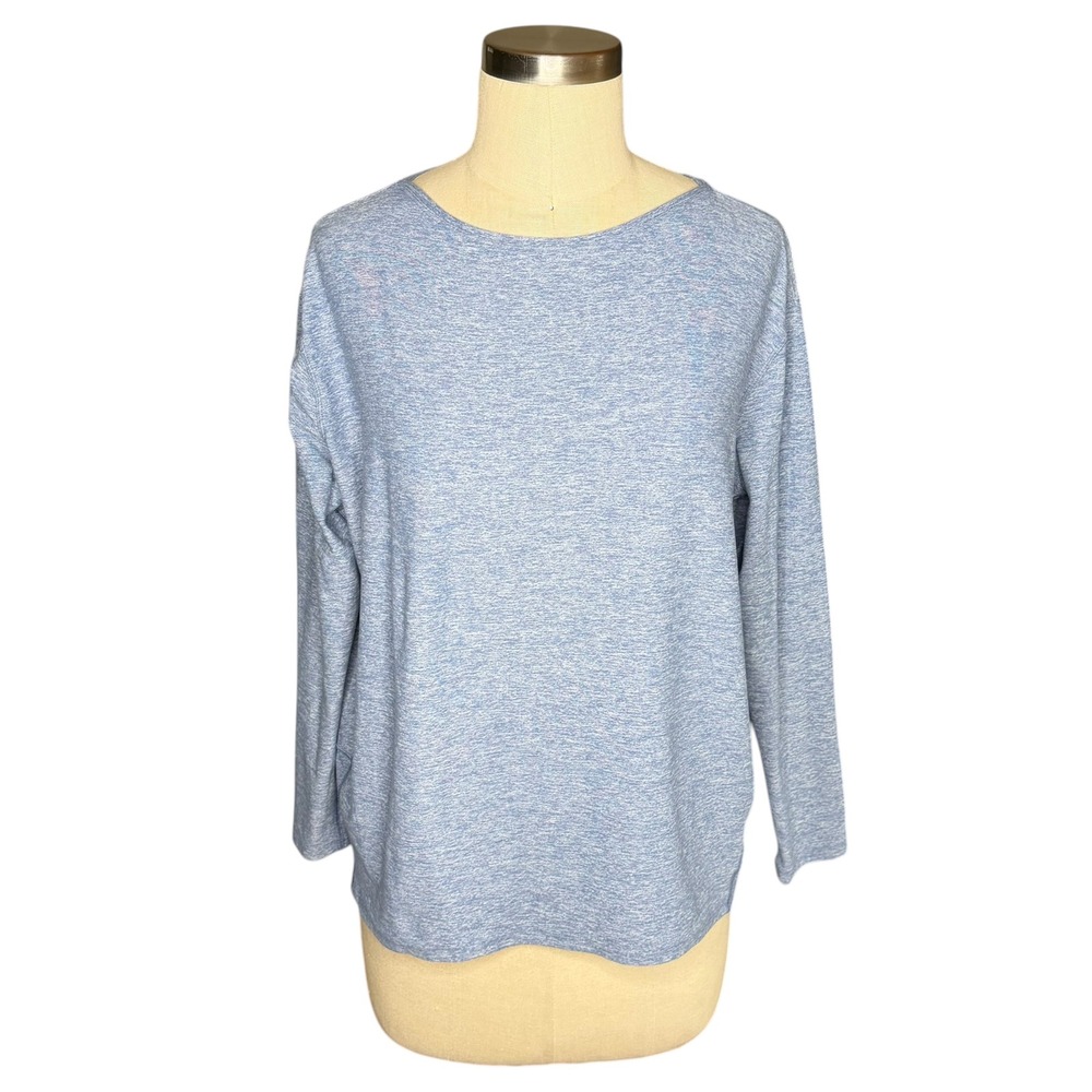 LULULEMON Boat Neck Long Sleeve Blue Heathered Boatneck Women's Size Small